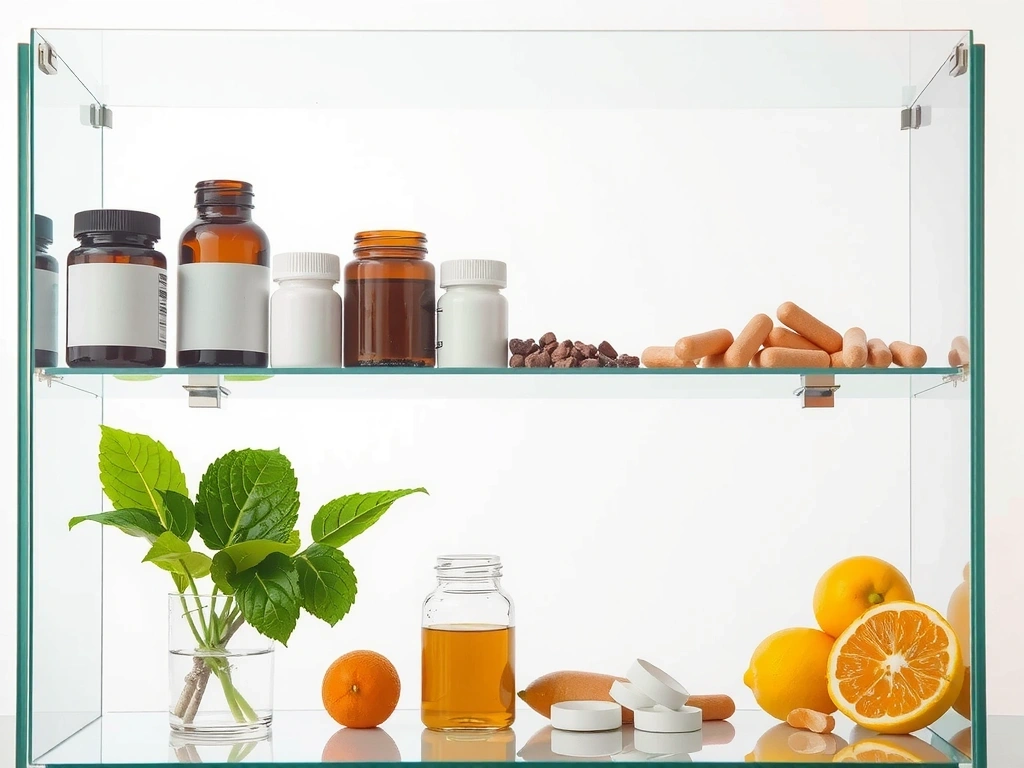 Professionell sortierte Nahrungsergänzungsmittel und Vitamine